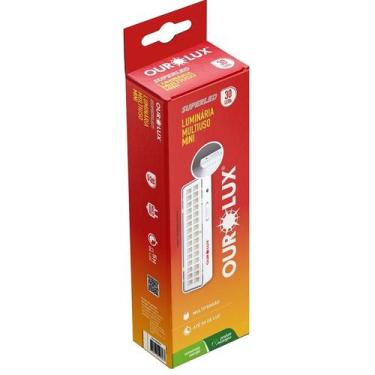 Imagem de Luminaria Emergencia 30 Leds 2 Watts Ourolux - Ourolux Comercial Ltda