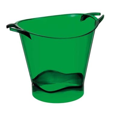 Imagem de Balde De Gelo Acrílico Cristal 4,5 Litros - 5 Unidades (Verde Escuro)