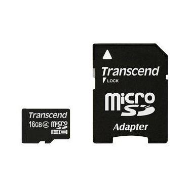 Imagem de Cartão de Memória MicroSDHC 16GB classe 4 - Transcend