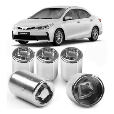 Imagem de Kit Parafuso Porca Antifurto 6CRA Roda Toyota Corolla 2019 / 2020 - RO
