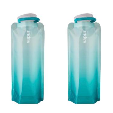 Imagem de Vapur Anti-garrafa flexível, dobrável de boca larga com mosquetão destacável, plástico, conveniente, hidratação portátil para viagens e aventuras ao ar livre, 652 g