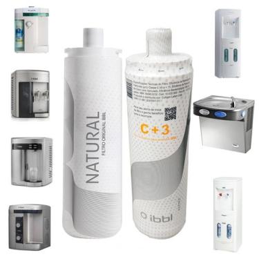 Imagem de Kit 2 Refis Natural C+3 Filtro IBBL Purificador De Água Fr600 Original