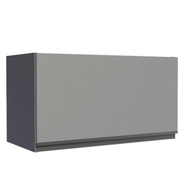 Imagem de Armário de Cozinha Aéreo 60 cm 1 Porta Basculante Cinza Nice Madesa, C