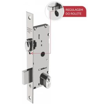 Imagem de Fechadura Pivotante Rolete Estreito Aluminio Ferro Cromado - 3f