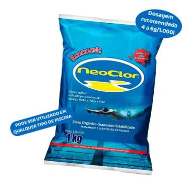 Imagem de Cloro Para Piscina Neoclor Econômico 1kg Granulado Estabilizado Orgâni