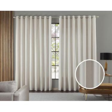 Imagem de Cortina Tecido Linho 2,00M De Largura X 2,30M De Altura Areia Para Sal