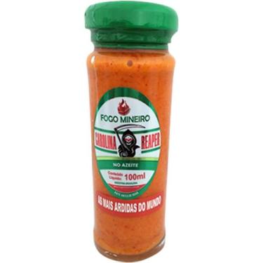Imagem de Molho de Pimenta Carolina Reaper 100 ml No Azeite - Fogo Mineiro