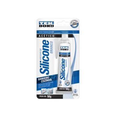 Imagem de Silicone Tekbond Acetico Branco 050G Blister c/12pcs