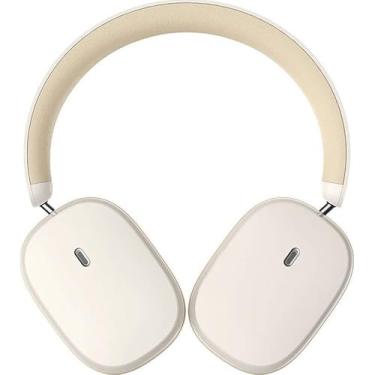 Imagem de Fone De Ouvido sem fio com cancelamento de Ruído Headphone Baseus Bowie H1 ANC (CREME)