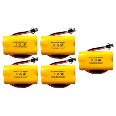 Imagem de (pacote com 5) Placa de saída de emergência NiCad bateria de substituição 3,6 V 900 mAh Lithonia ELB B001 ELBB001 ELB-B001 Unitech AA900MAH Lithonia EU2 LED Unitech 0253799 Interstate ANIC1566