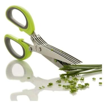 Imagem de Tesoura Inox 5 Cortes Verduras Legumes Cozinha Alimentos - WELLMIX
