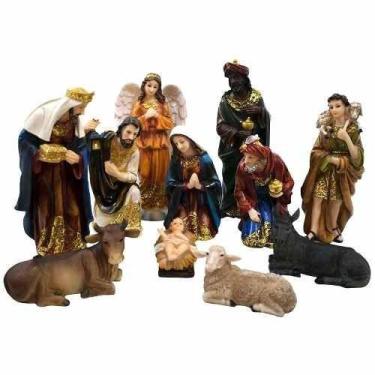 Imagem de Presépio Natalino Realista Pequeno Resina Completo - 23cm  - Taimes