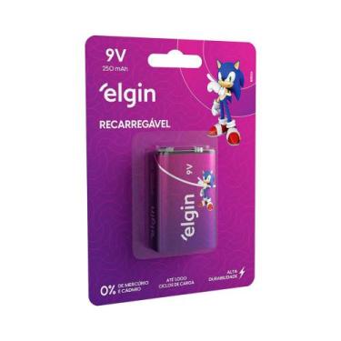 Imagem de Bateria Recarregável Elgin Blister 9V