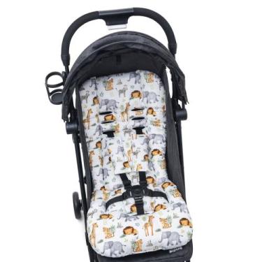 Imagem de Almofada Para Carrinho de Bebê Universal  - SAFARI N1 - CLICK TUDO
