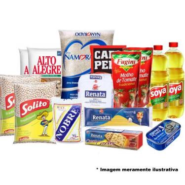 Imagem de Cesta Básica de Alimentos com 15 Itens de Alta Qualidade - Nacional