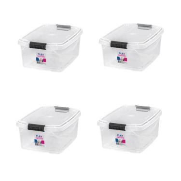 Imagem de Kit 4 Caixas Organizadora Transparente 6L C/Tampa-SANREMO