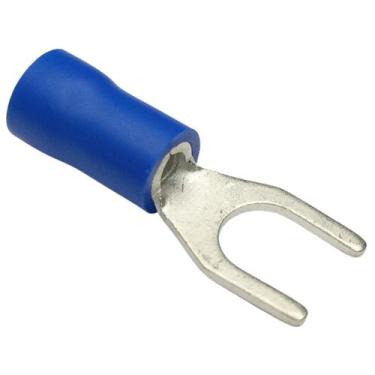 Imagem de Terminal garfo isolado 1,0 a 2,5mm² m5 azul pct 10 unidades - NTV ELÉT