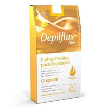 Imagem de Folhas Depilatórias Depilflax  Prontas Corporal Mel C/20