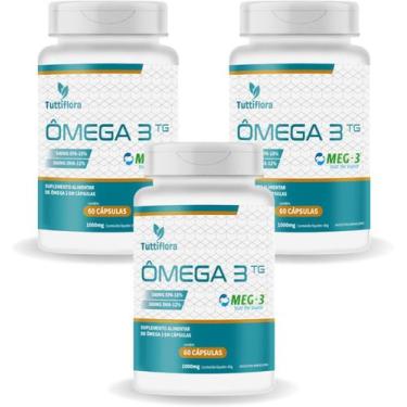 Imagem de 3x Ômega 3 MEG-3 (18% EPA 12% DHA) 60 Caps 1000mg Tuttiflora, Ômega 3