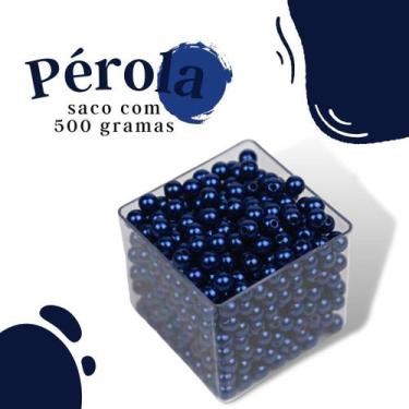 Imagem de Pérola Azul Royal 10Mm Pacote Com 500 Gramas - Nybc