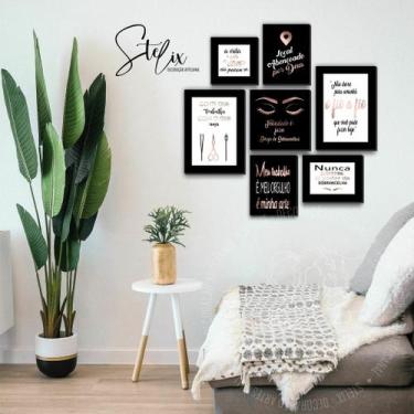 Imagem de Quadros Para Designer de Sobrancelhas Rosê Gold - Stelix