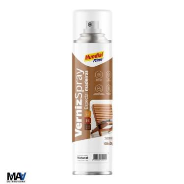 Imagem de Verniz Spray Especial para Madeiras 400ml Mundial Prime, Natural/Incol