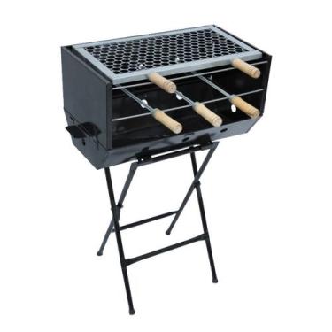 Imagem de Churrasqueira Beira Rio c/ Grelha Aramado e 3 Espetos Dragão