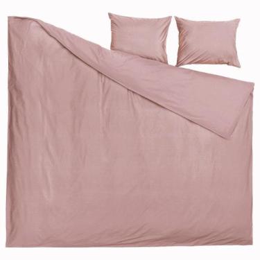 Imagem de Capa de Edredom Duvet Queen 240x260cm - Rosa C/ Zíper + Fronha - FASTL