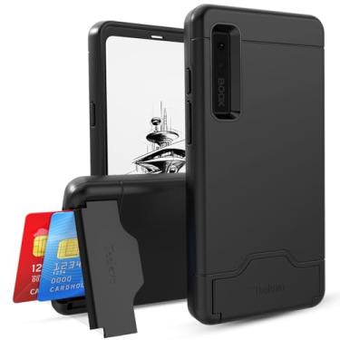 Imagem de Teelevo Capa carteira para Onyx Boox Palma 15,6 cm, capa de camada dupla com suporte para cartão e suporte para Onyx Boox Palma 15,6 cm - preta