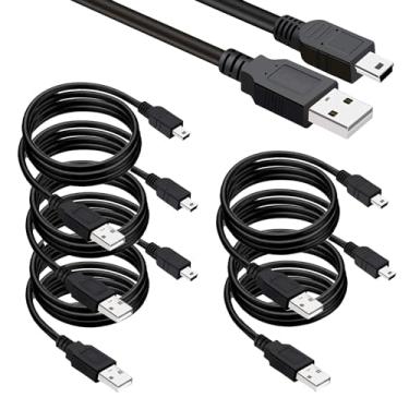 Imagem de SaiTech IT Cabo USB 2.0 A para Mini 5 pinos B para HDD externo/câmera/leitores de cartão/leitor de MP3 - preto - (pacote com 5 3 pés)