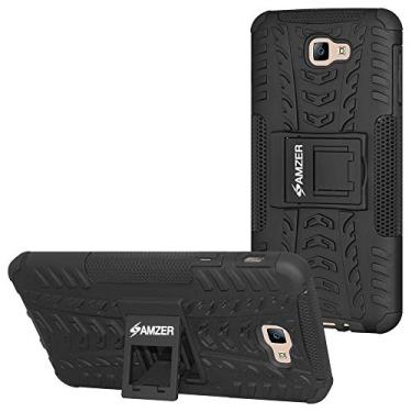 Imagem de AMZER Capa protetora híbrida de camada dupla fina à prova de choque para Samsung Galaxy J7 Prime, Samsung Galaxy On Nxt, Samsung Galaxy On7 2016 - Preta