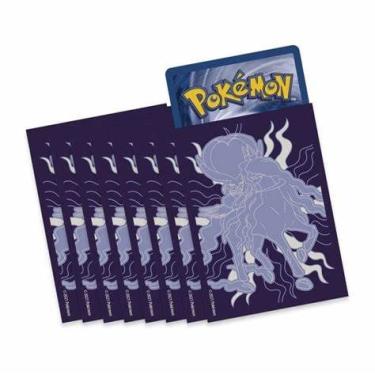 Imagem de Pokemon Calyrex Shadow Rider – Capas para cartas – Pacote com 65 – Caixa exclusiva para treinadores Chilling Reign Elite