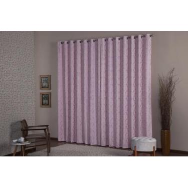 Imagem de CORTINA EM TECIDO JACQUARD QUARTO SALA 5,00x2,70 - CAZZA STORE, ROSE