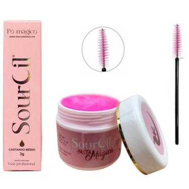 Imagem de Kit designer de sobrancelhas profissional henna sourcil pó mágico gel 