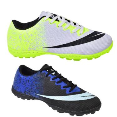 Imagem de Chuteira Society Adulto e Infantil 2 Pares - Perflex, Branco limão, Pr