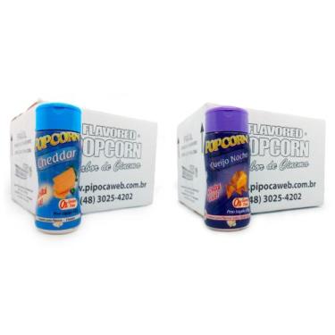 Imagem de Temperos Para Pipoca Cx 12 Un - Cheddar E Queijo Nacho - Flavored Popc