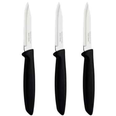 Imagem de Kit 3 Facas Para Legumes E Frutas Linha Plenus Aço Inox Tramontina, Ut