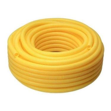Imagem de Conduite Corrugado Amarelo De 3/4  25mm Rolo C/ 50 Metros - Alladim