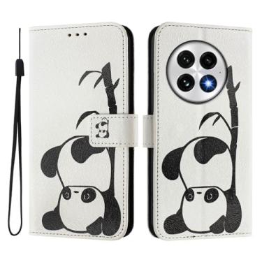 Imagem de Capa carteira para OnePlus 13, 3 compartimentos para cartão, 1 compartimento para dinheiro, capa flip de couro PU com padrão fofo, capa com fivela magnética à prova de choque, compatível com sem fio