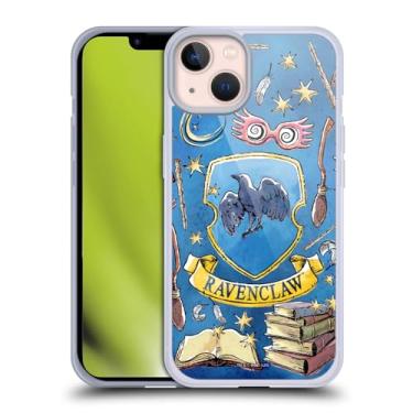Imagem de Head Case Designs Capa de gel macio oficialmente licenciada Harry Potter Ravenclaw padrão Relíquias da Morte XIII compatível com Apple iPhone 13