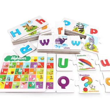 Imagem de Desafio Educativo: Quebra-Cabeça Inglês de 78 Peças com Alfabeto - Bal