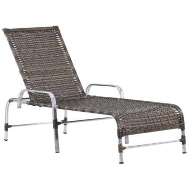 Imagem de Espreguiçadeira Catar em Alumínio Para Piscina Jardim Trama - Trama Or