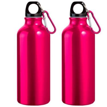 Imagem de kit 2x Garrafa Squeeze Sport 500 ml TopGet Rosa