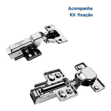 Imagem de Dobradiças Caneco Curva Inox Resistente Oxidação - SOPRANO