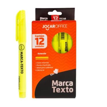 Imagem de Marca Texto Amarelo Cx/12 Und Jocar Office