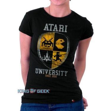 Imagem de Babylook Atari Video Game Retrô Camisa Geek Jogos Filmes - KING OF GEE