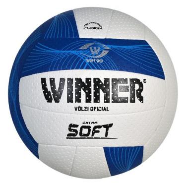 Imagem de Bola De Vôlei soft  Winner Branca e Azul