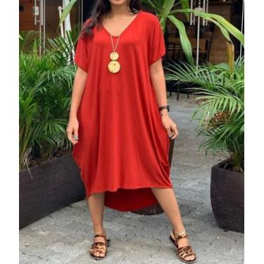 Imagem de Vestido Saruel Mullet - Reginaconfeccao, Vermelho, G