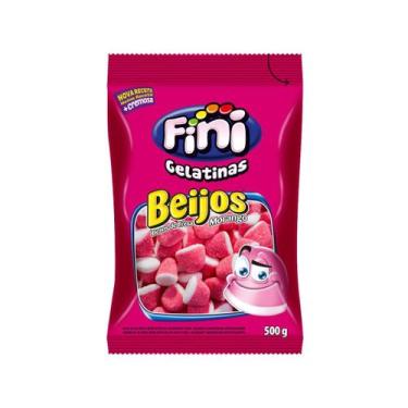 Imagem de Gelatinas Beijos de Morango Docinhos - Fini - Pacote 500g