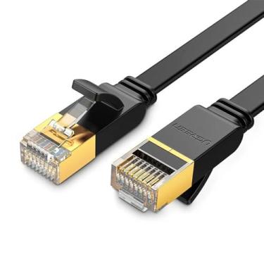 Imagem de Cabo de Rede RJ45 Cat7 U/FTP Macho 1.5 Metro Preto Conexão Avançada Ultra Rápida Ideal para Streaming e Jogos Online Alta Eficiência